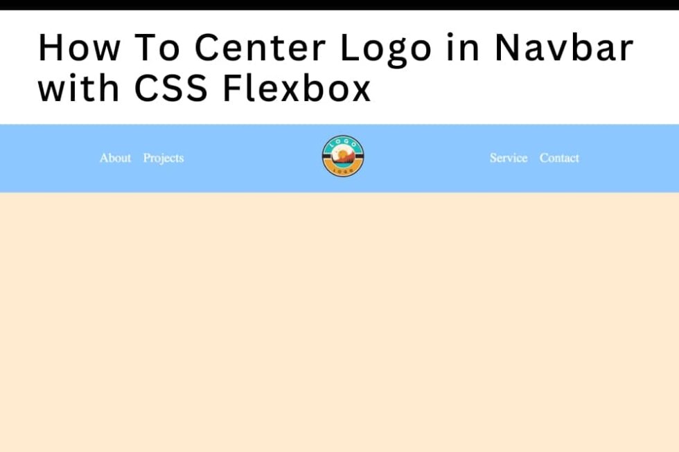 How To Center A Logo in Navbar with CSS Flexbox - Coding Crunch